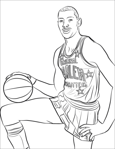 Wilt Chamberlain Coloring Page